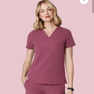 Mandala one pocket scrub top Mauve